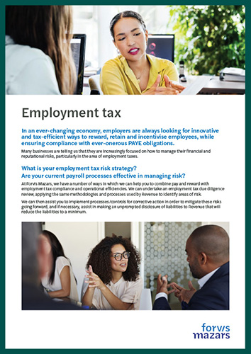 Employment tax | Forvis Mazars in Ireland