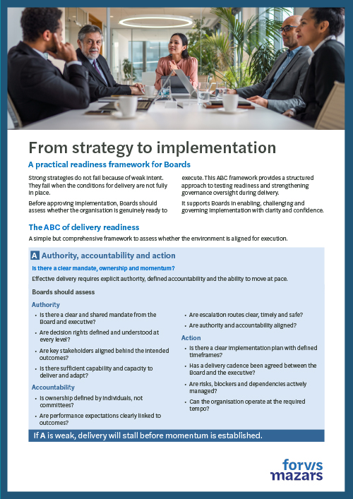 From strategy to implementation