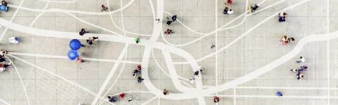 Area with people walking
