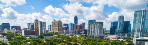 City landscape, skyscrapers, sky, buildings, USA