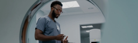 An image of a healthcare professional in a room