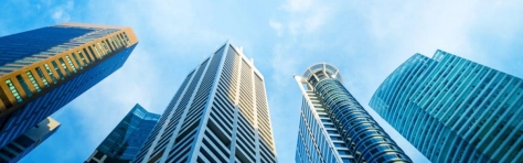 Singapore Skyscrapers, financial district of Raffles Place