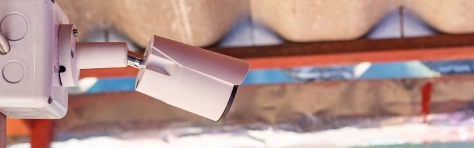 Photo taken in Chiang Rai, Thailand Surveillance Camera Built Structure Chiang Rai Province City Electrical Equipment Electricity Equipment Focus On Foreground Hanging Home Interior Horizontal Indoors Lighting Equipment Safe Security Control