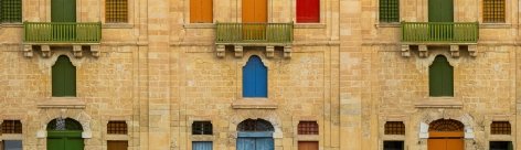 Maltese colorful balconies and windows