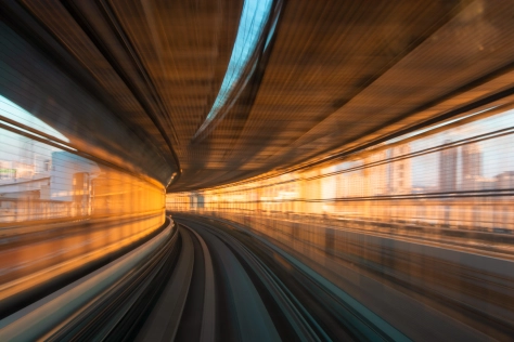 blurred image of tunnel