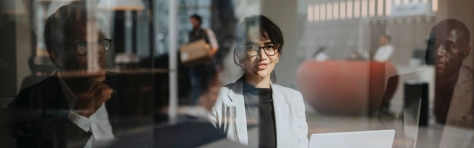 Woman discussing streamlining operations in care homes