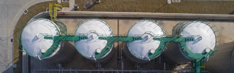 Aerial view oil refinery, refinery plant, refinery factory - Aerial View Factory Chemical Chemistry China - East Asia Container Distillation Distillery Econom