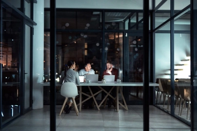 People sitting in a meeting room