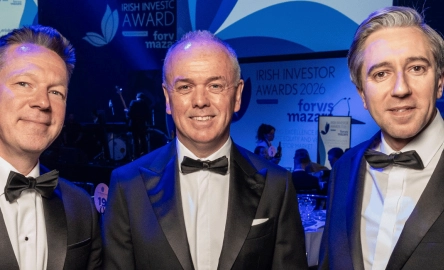 Tánaiste Simon Harris speaks at the Irish Investor Awards 2026