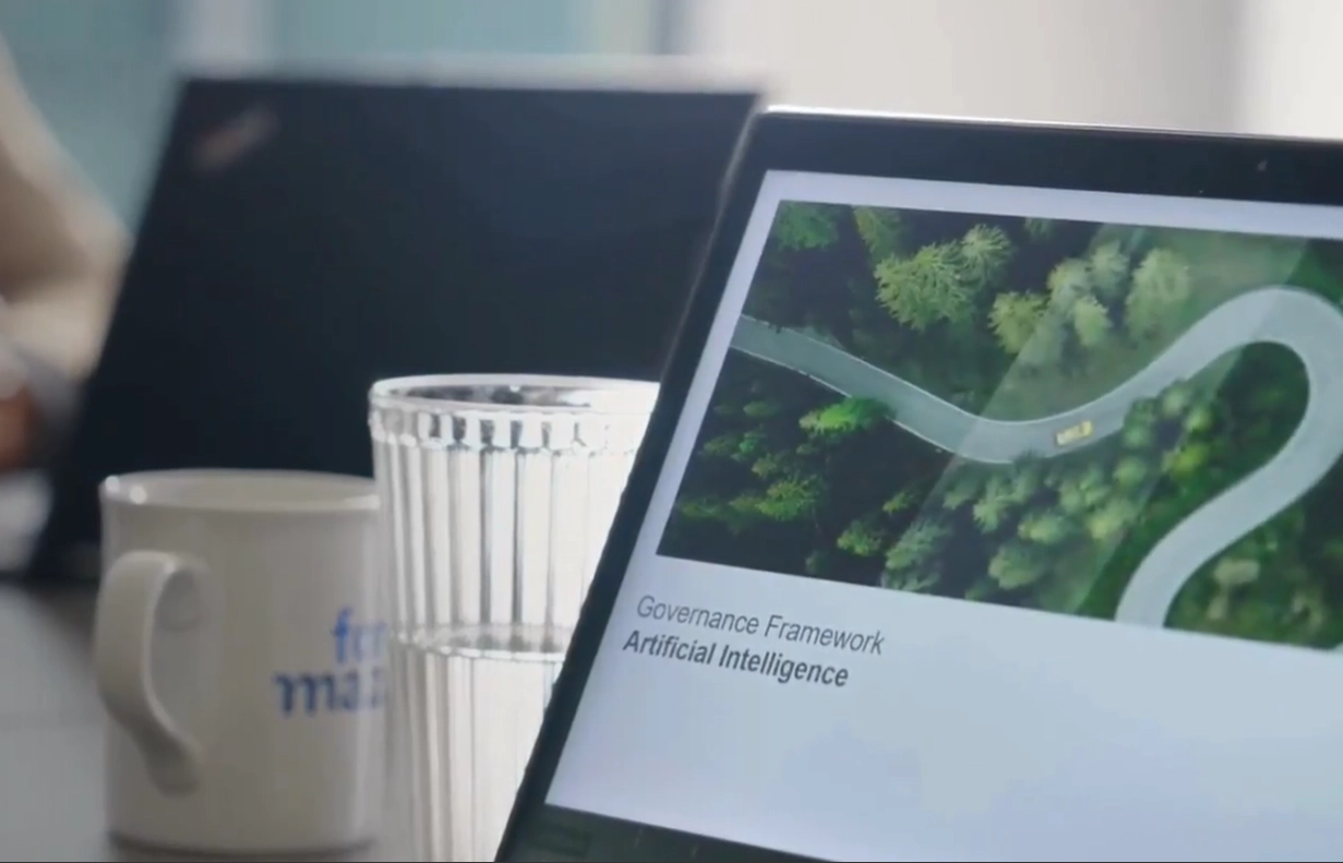 AI report being shown on computer