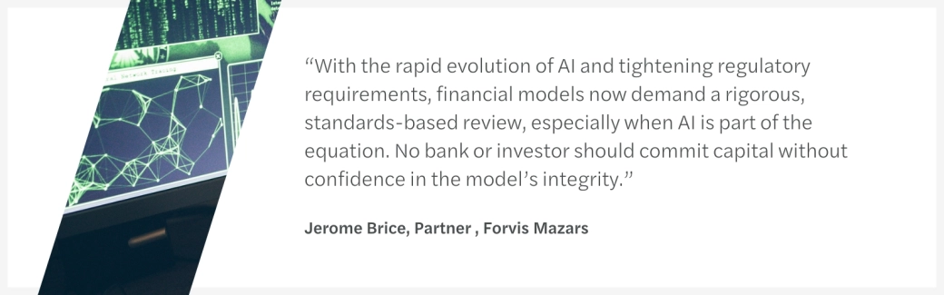 Partner, Jerome Brice, Forvis Mazars in the UK AI model audit quote