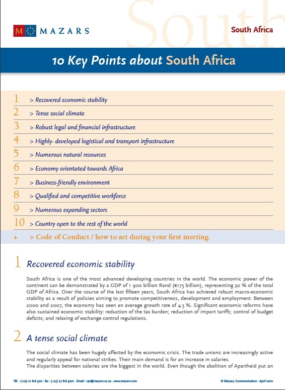 Doing business in South Africa