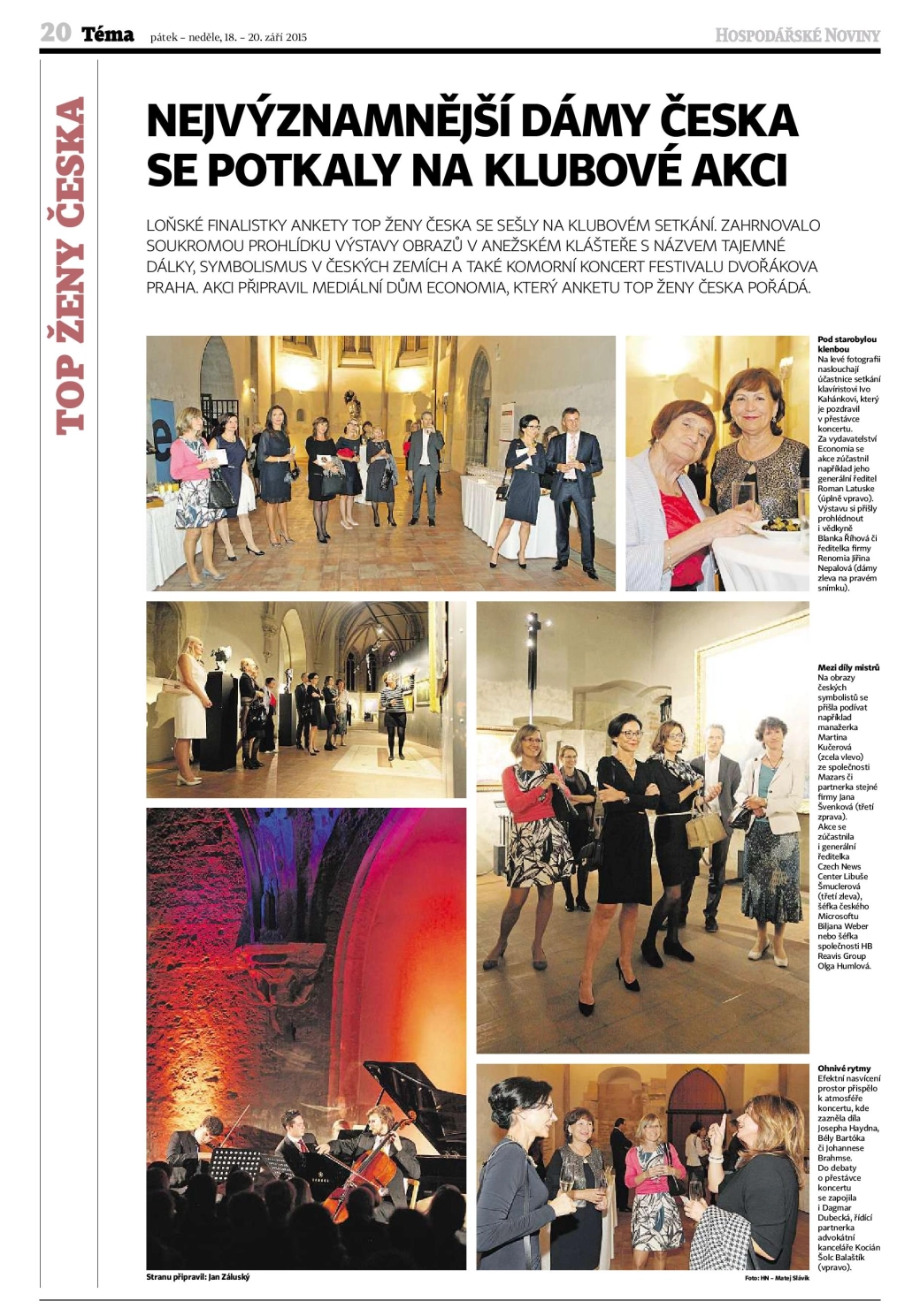 Setkání TOP ženy Česka, 15.9.2015