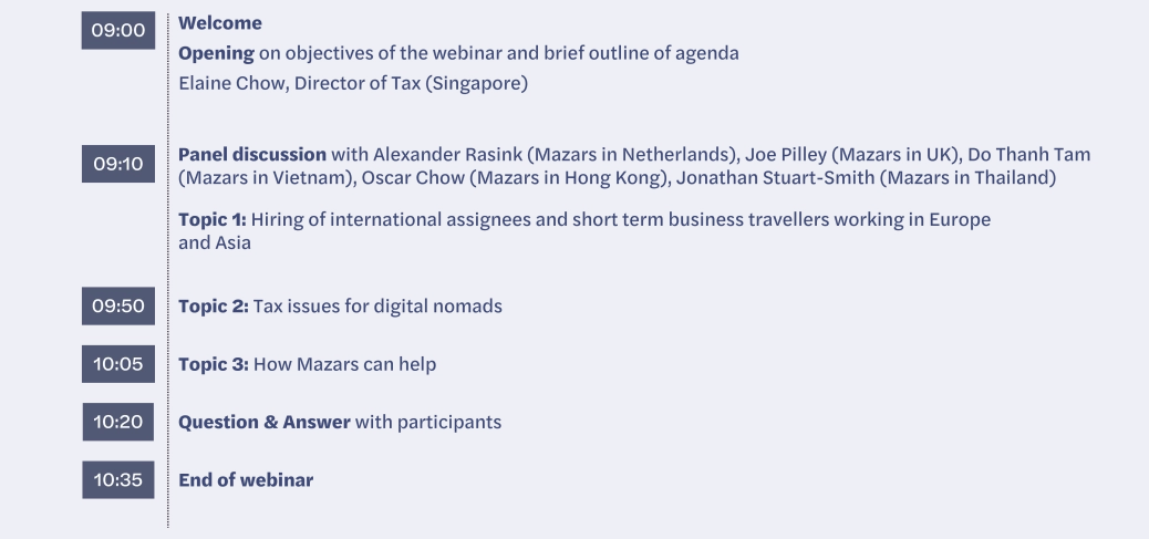 Taxation of International Assignees_Agenda