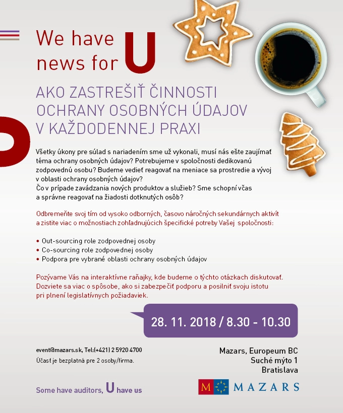 ranajky ohrana osobnych udajov