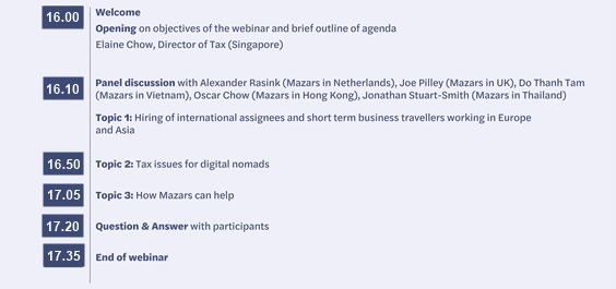 Agenda - Taxation of international assignees