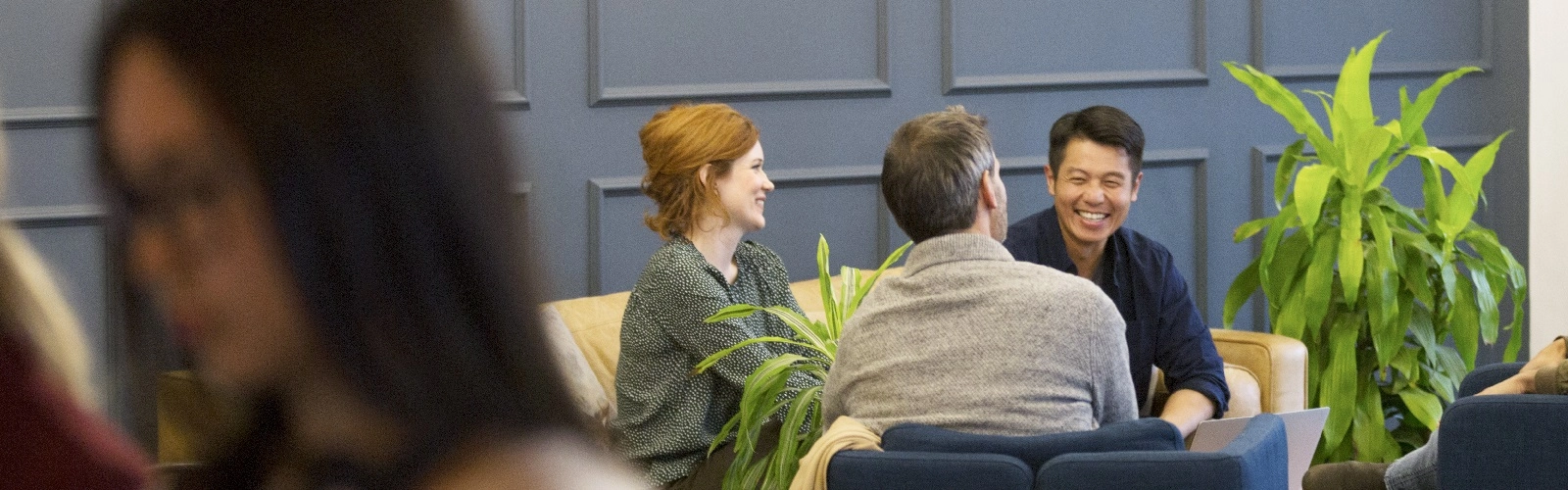 Diversity and inclusion - Creative business people having meeting in modern open plan office